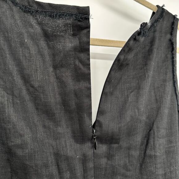 $11SALE!!! TALBOTS Sleeveless 100% Linen Back V-Neck Dress Size 14 - Picture 5 of 5